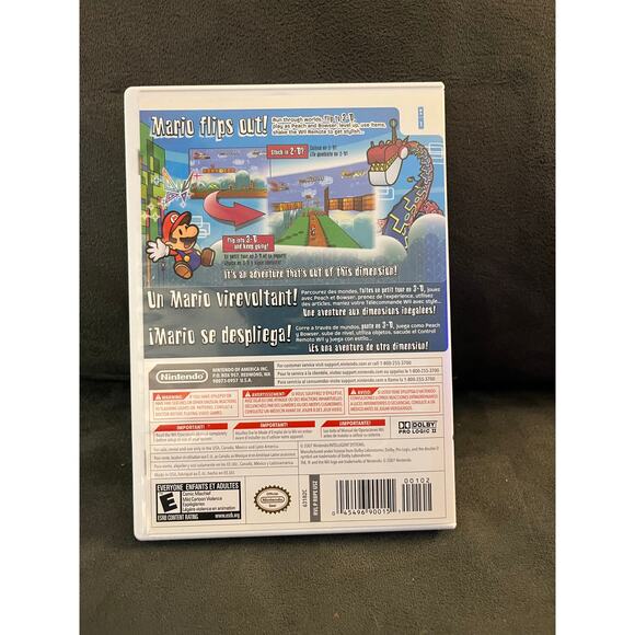 Super Paper Mario (Nintendo Wii, 2007) CIB Complete with Manual Tested Working - Picture 4 of 4